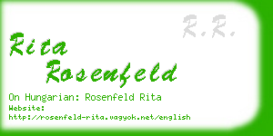 rita rosenfeld business card